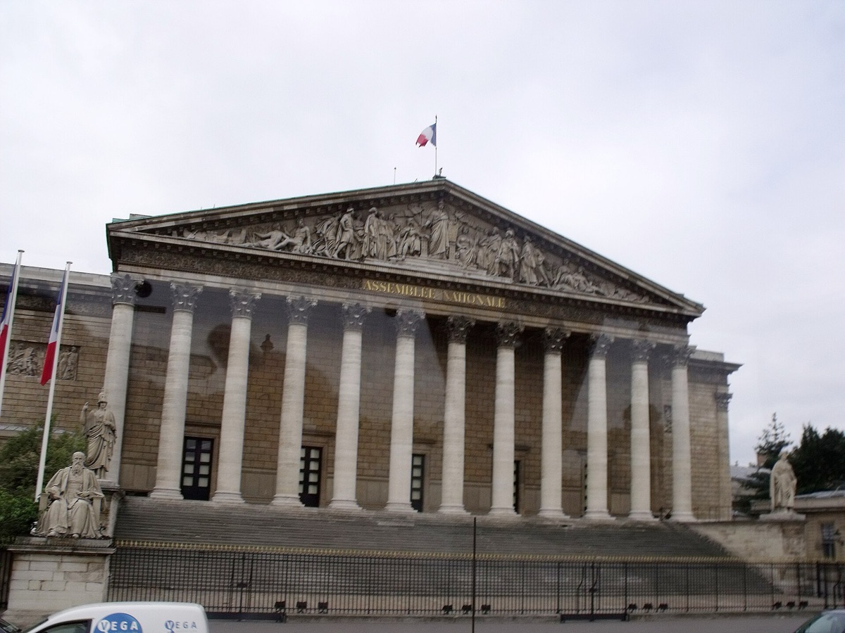 The French National Assembly building in Paris