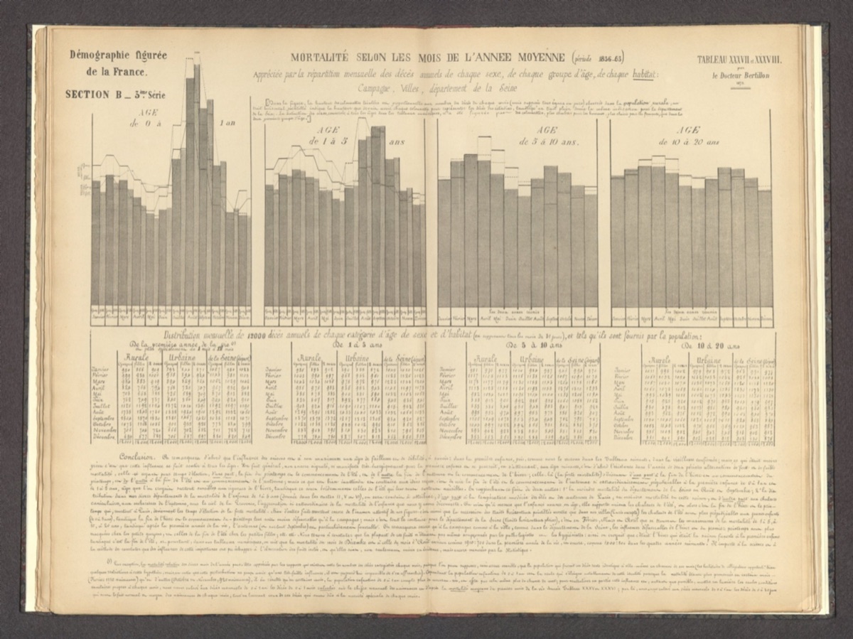 Modern French population demographics chart