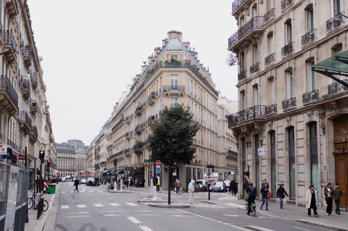 Modern Parisian multilingual street