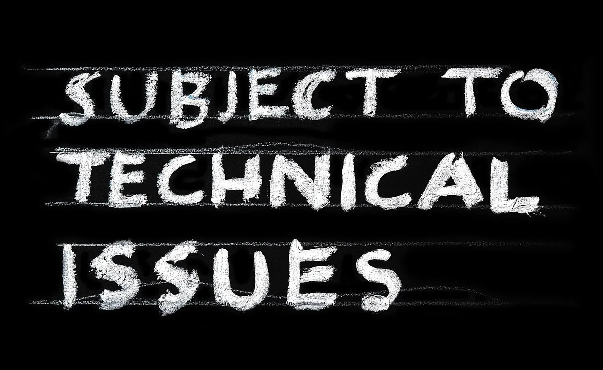 problem, technical, issues, technology, error, delay, excuse, unreliable, reliability, malfunction, failed, fail, chalk, blackboard, fault, mistake, engineering